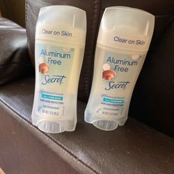 Secret Aluminum Free Deodorant. 