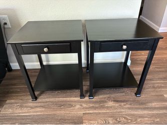 Black Wood Side Tables