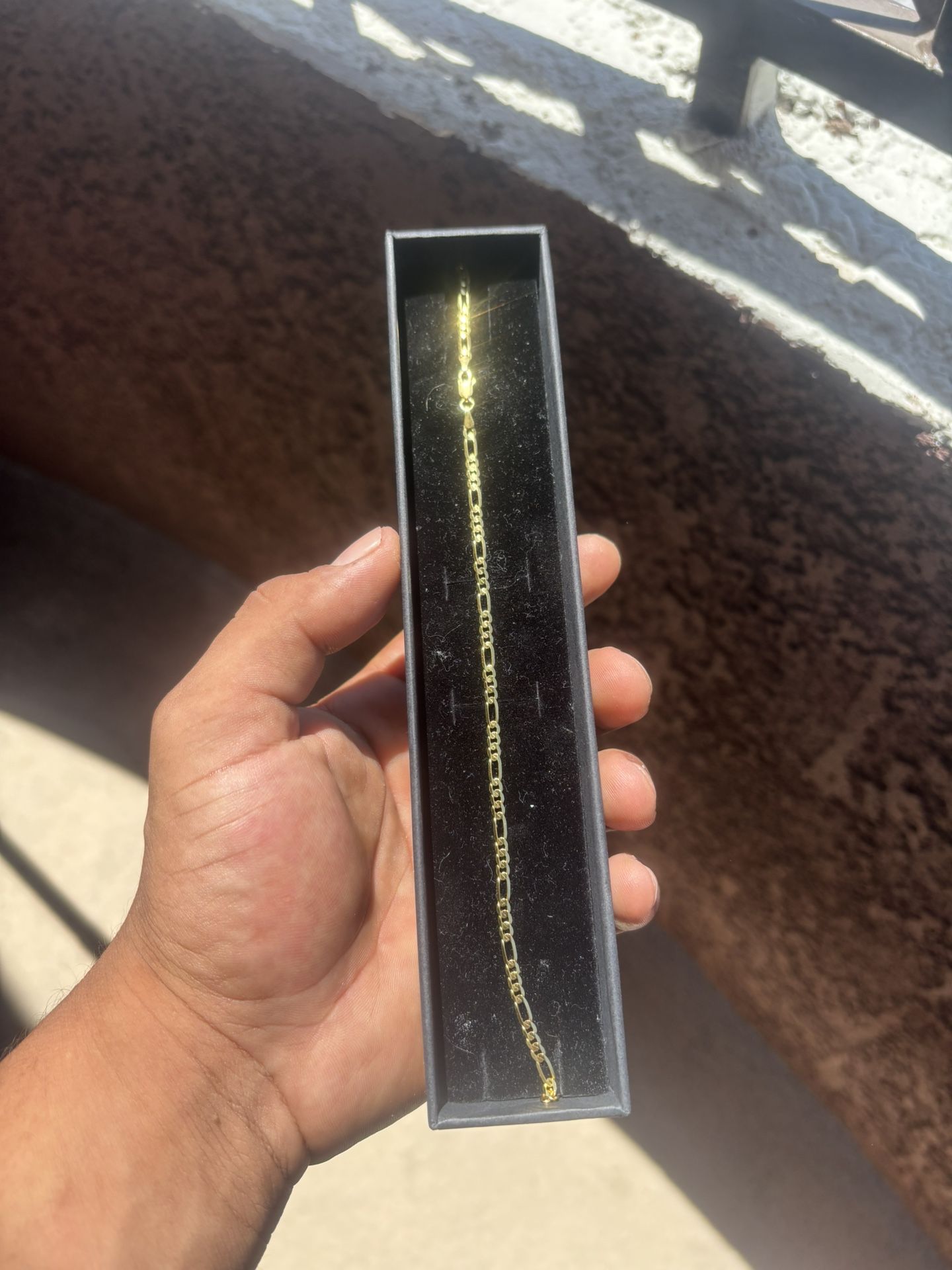 10K FIGARO SOLID GOLD CHAIN