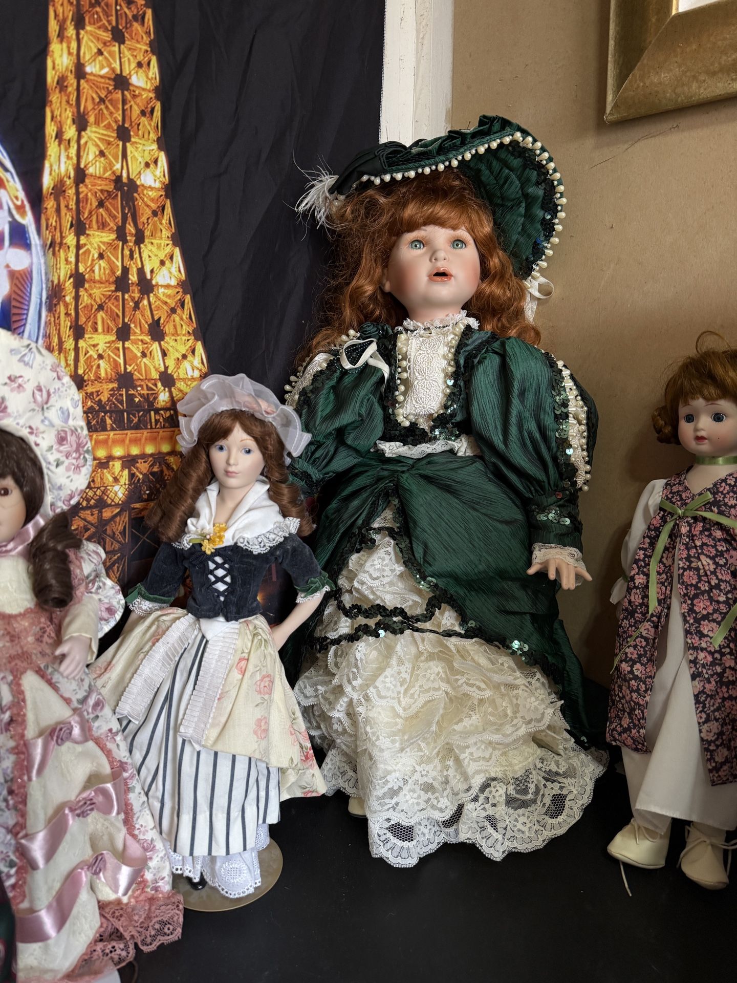 antique porcelain dolls collector dolls lot vintage