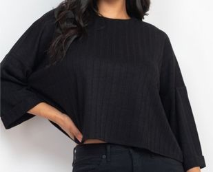 Oversized Ribbed Top
