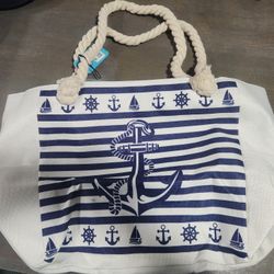 XL Canvas Waterproof Sandproof Utility Beach Tote