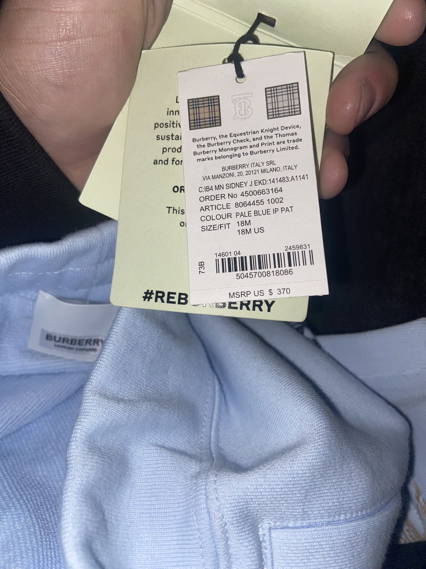 Burberry Sweatpants Size 18M