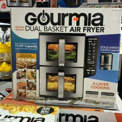 Gourmia Dual Basket Air Fryer 11 Qt. Capacity 