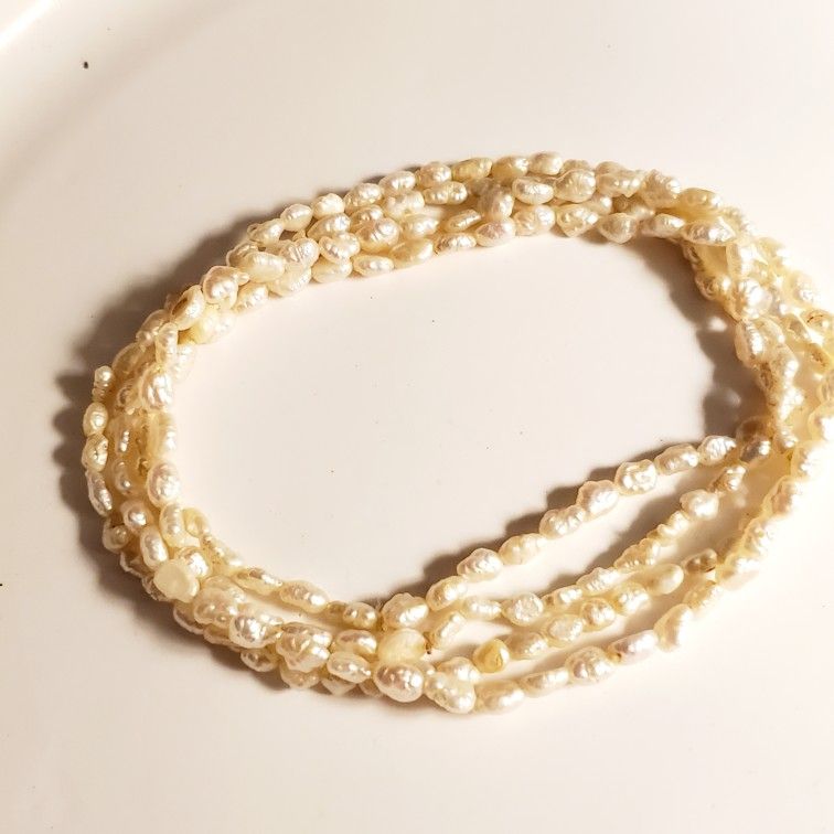 Long Freshwater Cultured Pearl Necklace