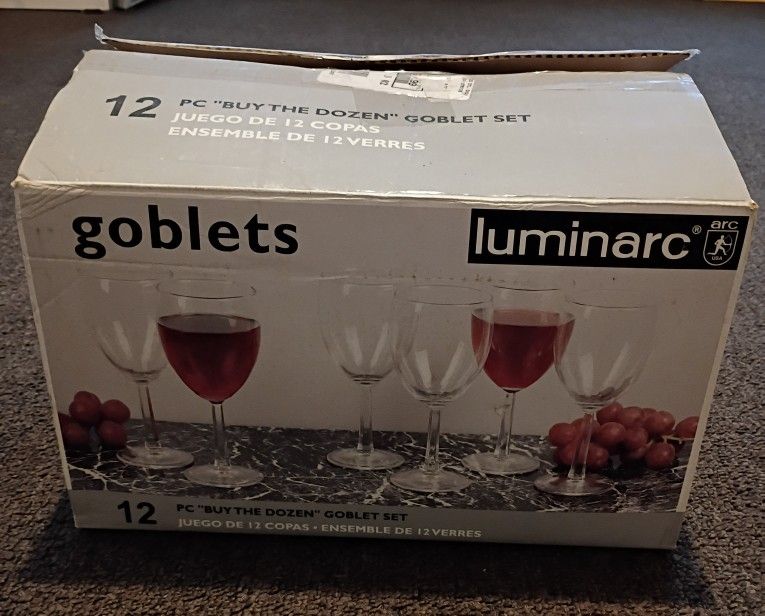 Luminarc Goblets Set Of 12, 10.5oz