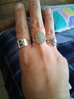 S925 Silver Women Rings Set