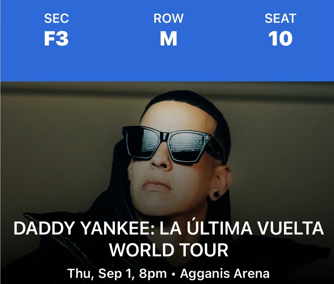Daddy Yankee Tickets @ Agganis Arena 9/1 - Boston, MA
