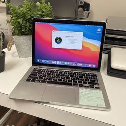 Apple 13” 2015 MacBook Pro Retina 3.1ghz Core i7 16GB RAM 512gb Flash Storage 1.5gb Intel Iris Graphics Webcam WiFi macOS Big Sur