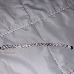 White gold 14k moissanite bracelet