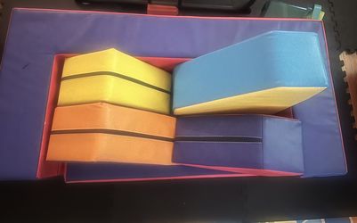 4-in-1 Unique Shapes Convertible Climb and Crawl Foam Set for Climbing, Crawling, Sliding, 8-Piece Colorful PU Activity Play Soft Zone 