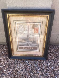 Framed Paris Eiffel Tower Wall Art Print