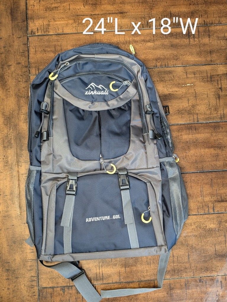 Hiking Backpack Travel Backpack Men's Backpack Large Capacity Extra Large Hiking Bag, Dark Blue, 40L, IQCKPAKIF-B0CNCR28G