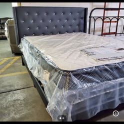 Queen Size Bed Frame & Box Spring