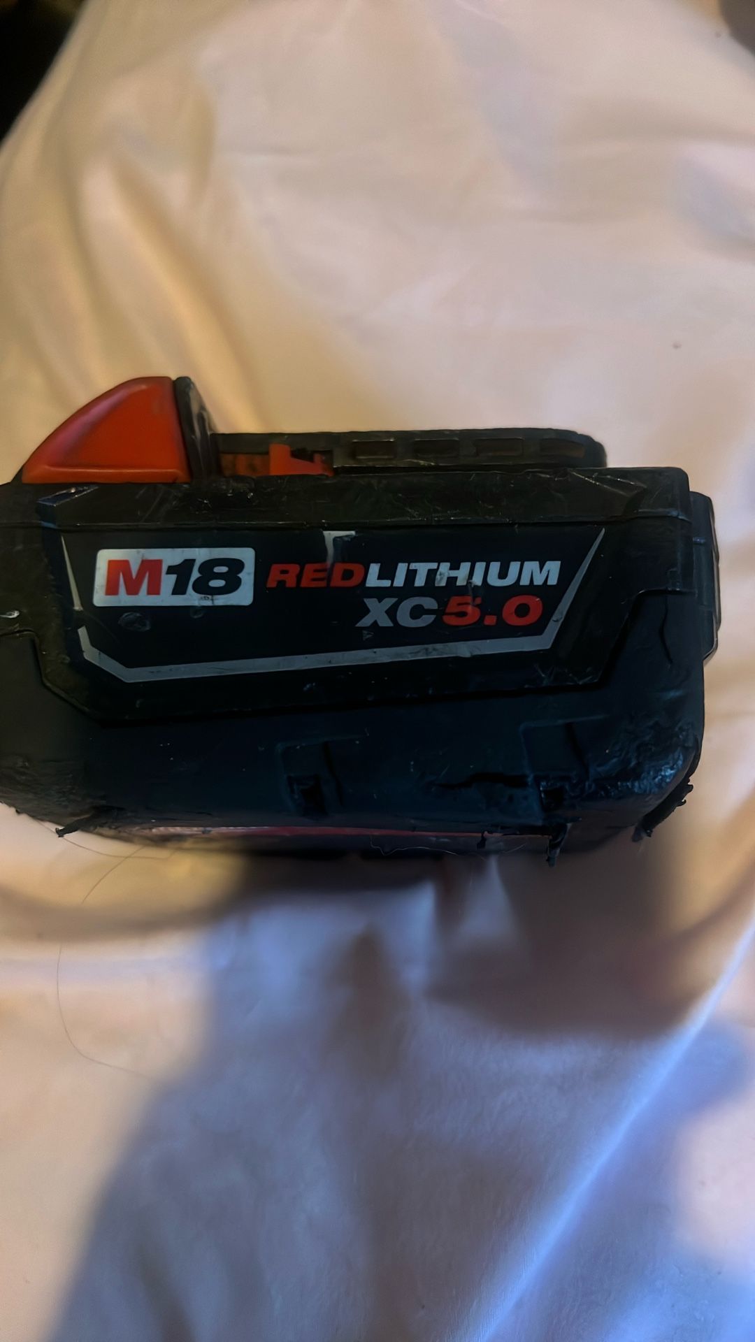 1-Milwaukee M18 Volt Red Lithium Xcx 5.0 Battery