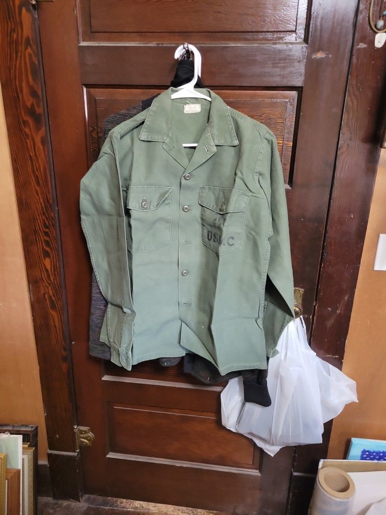 Vintage US Marine Corp Fatique Shirt/jacket Viet Nam Rrs