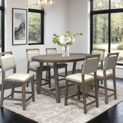 Counter Height Table + 6 Chair Set **NEW ARRIVAL** Delivery Today Price Firm