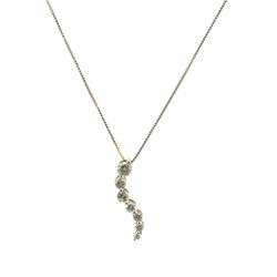 Woman’s Ladies 14k Yellow Gold Diamond Journey Pendant with 18” Inch Box Chain GP3114605