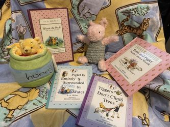 Winnie the Pooh Disney books & plushies