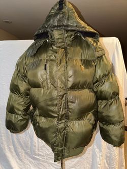U.S. Polo Assn. Mens Heavyweight Puffer Bubble Jacket Coat - Olive Green - Size 18/20 XL