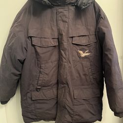 Black Triple FAT Goose Down Jacket XL Gently Worn Good Condition 