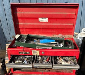 Homak Red Metal Tool Chest with Tools