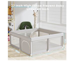 Large Area Baby Playpen - 50x50 Inch — Brand New