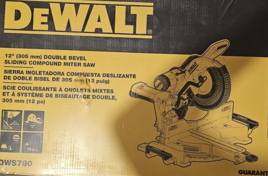 DEWALT DWS780 12” DOUBLE BEVEL SLIDING COMPOUND MITER SAW