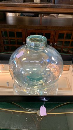 Large Round Clear Glass Vase