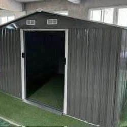 New in Box 8’ L x 10’’ W x 6.’ H Metal Storage Shed Outdoor Galvanized Steel (Assembly Required)