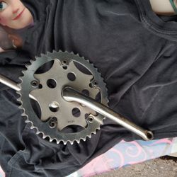 Mongoose Bmx Pro Class USA Pat Power Disc Sr Chain Ring Sugino Cranks 200 Takes Firm 