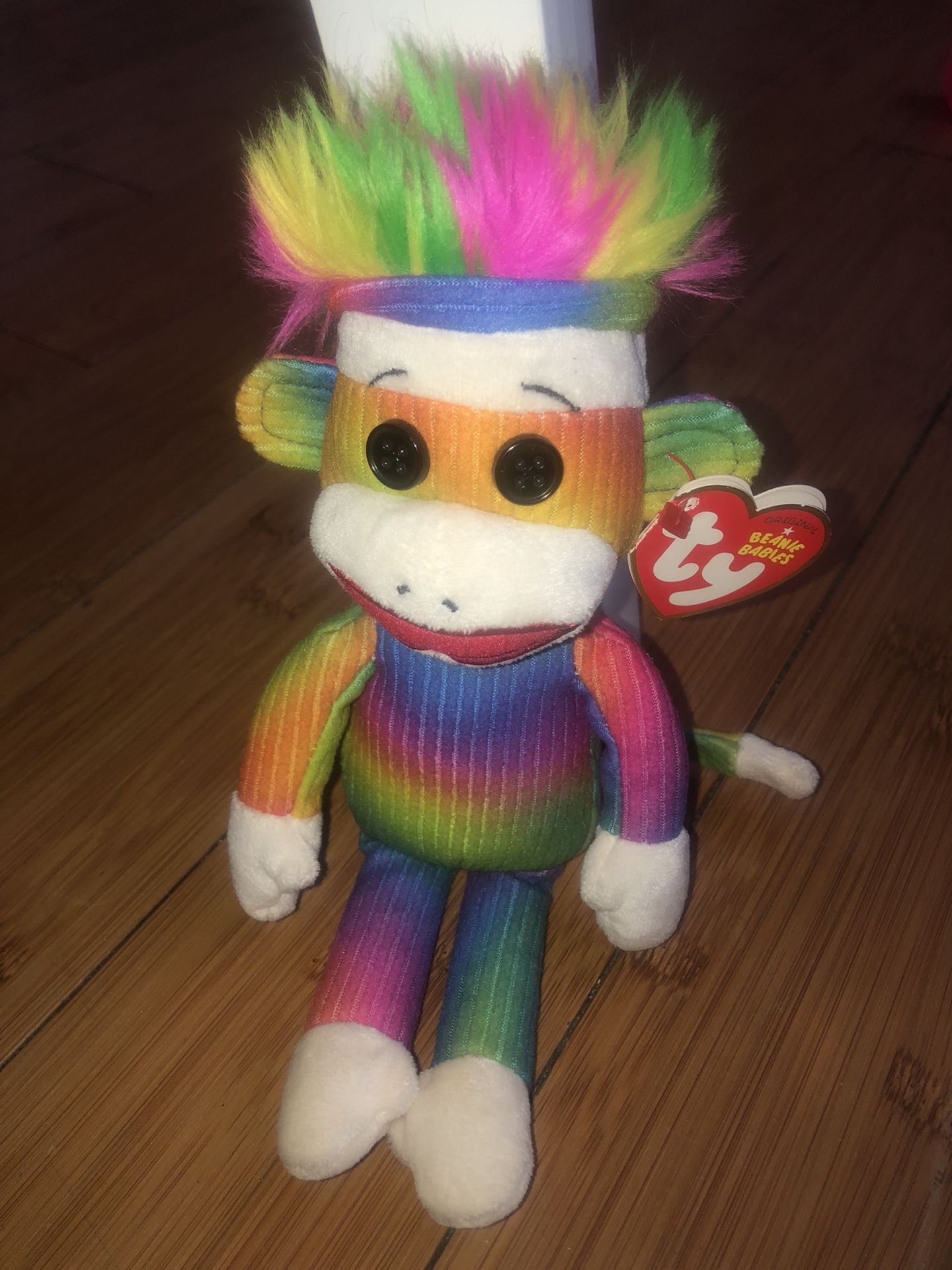 Rainbow Sock Monkey plush