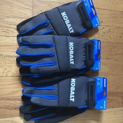 3  Pair Of Kobalt Work Gloves size  X- Large Or Large