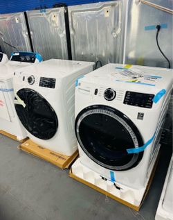 GE front load Washer and Gas Dryer white 4.8 Cu ft