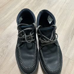 Clark Black Leather Boots - Men US 8