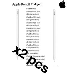 x2 Pcs Apple Pencil 2nd Gen 