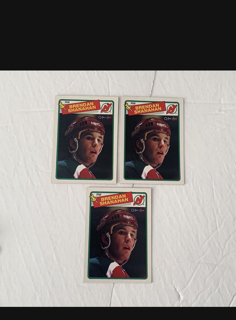 (3) 1988-89 OPC Brendan Shanahan Rookie NJ Devils O-Pee-Chee Hockey Cards 