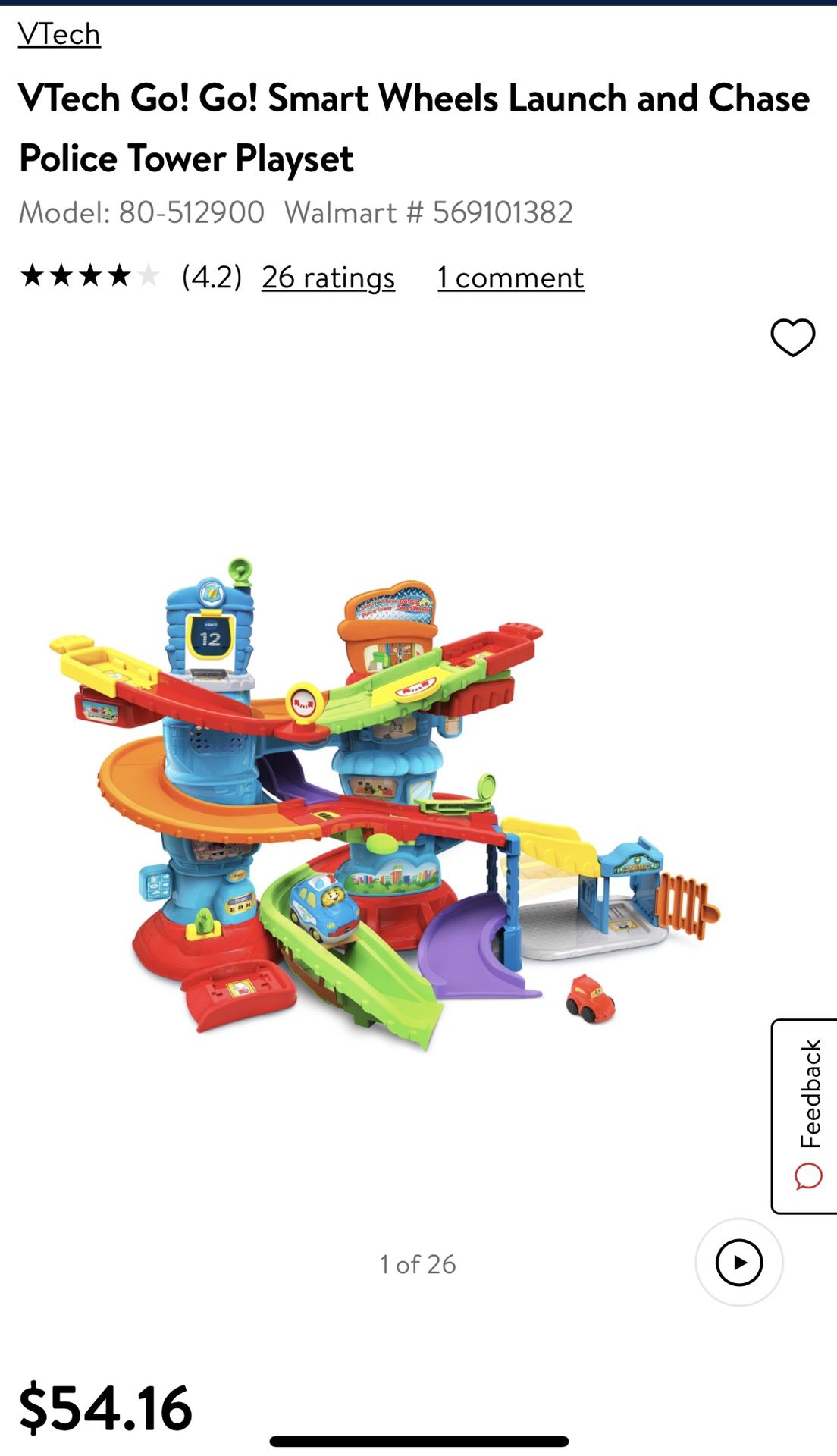 VTech Go! Go! Smart Wheels Launch and Chase Police Tower Playset
