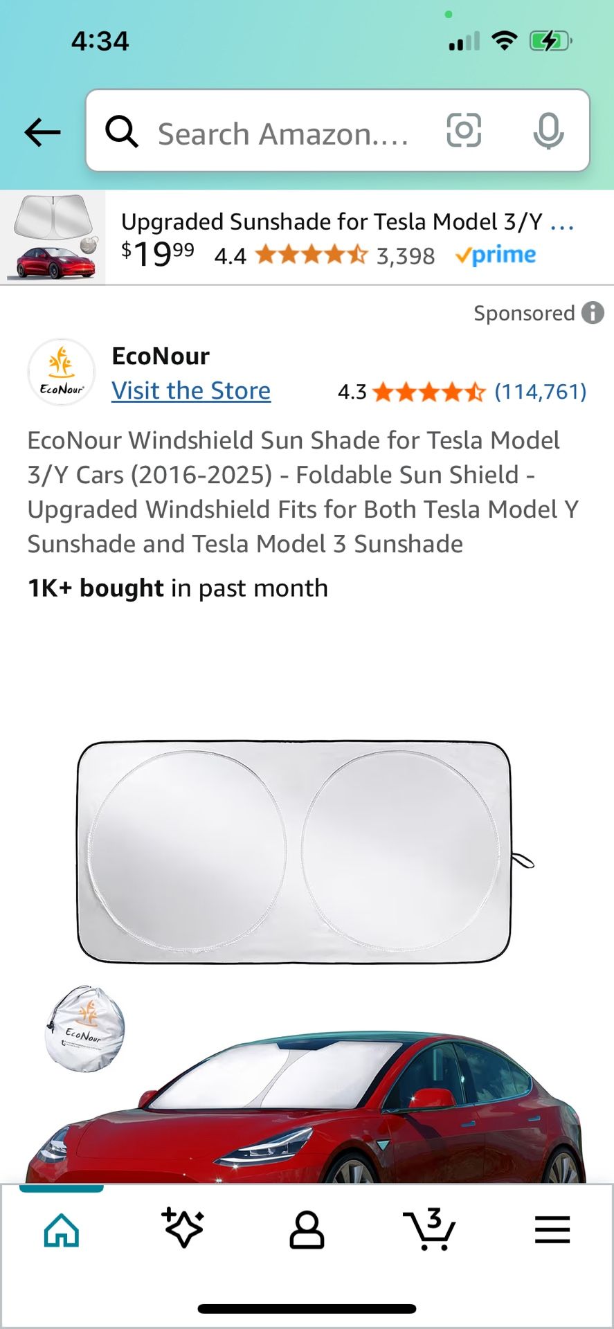 Tesla Windshield Shade