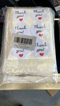 200 pcs 3.94x3.94 bags with stickers