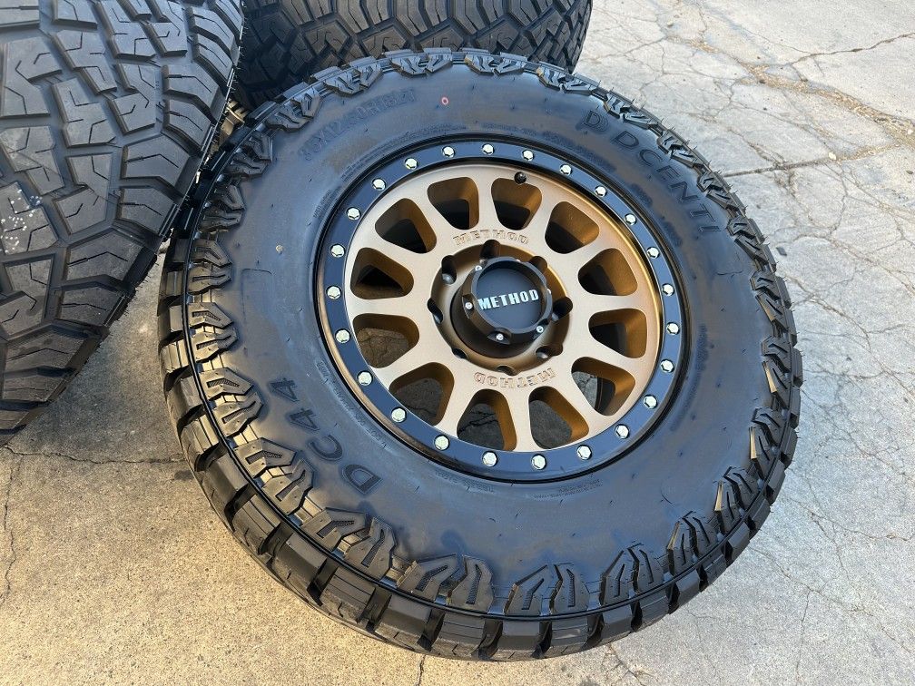 18" METHOD HD Wheels Chevy Silverado 2500 Rims 3500 GMC Sierra Tire 8x180