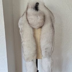 White fox fur boa scarf stole wrap NO OFFERS