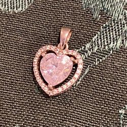 Sterling Silver Heart Pendant With Cubic, Zirconia, And Crystals