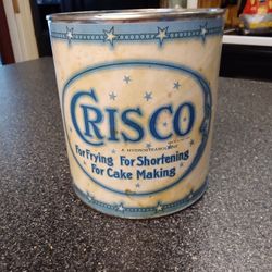 Vintage 3 Lb Crisco  Shortening Can Empty But Sealed Up Both Ends Never Been Opened.    30 Bucks. Obo