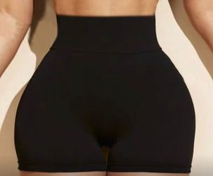 Black High-Waist Shaping Shorts