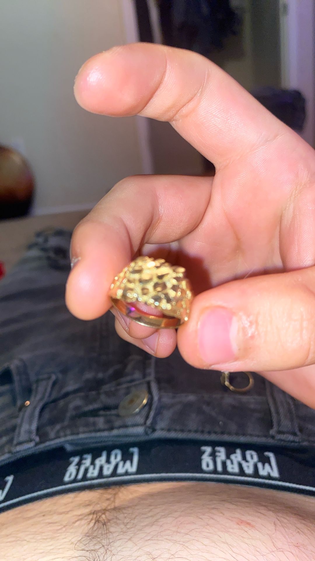 14k Gold Nugget Ring