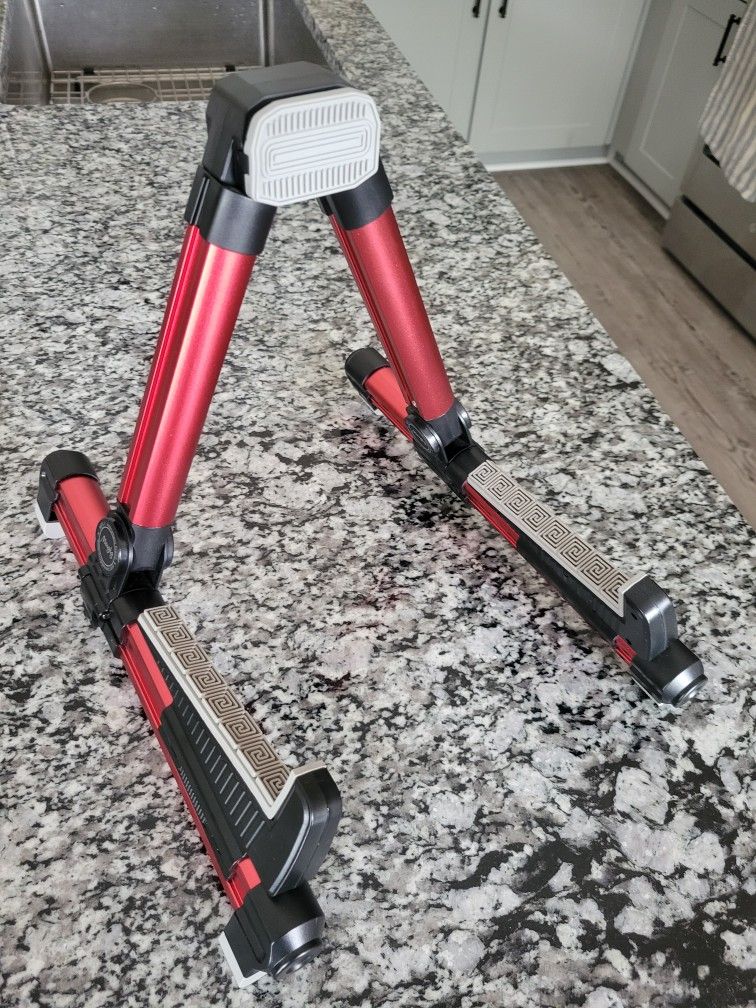 Metallic Red Aluminum Adjustable Guitar Stand 