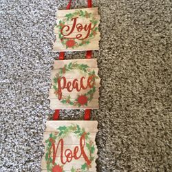 Joy,peace & Noel Wooden Decor Excellent Condition 