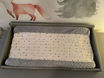 Delta Wooden Changing Table for Dresser, Cushion & Cover