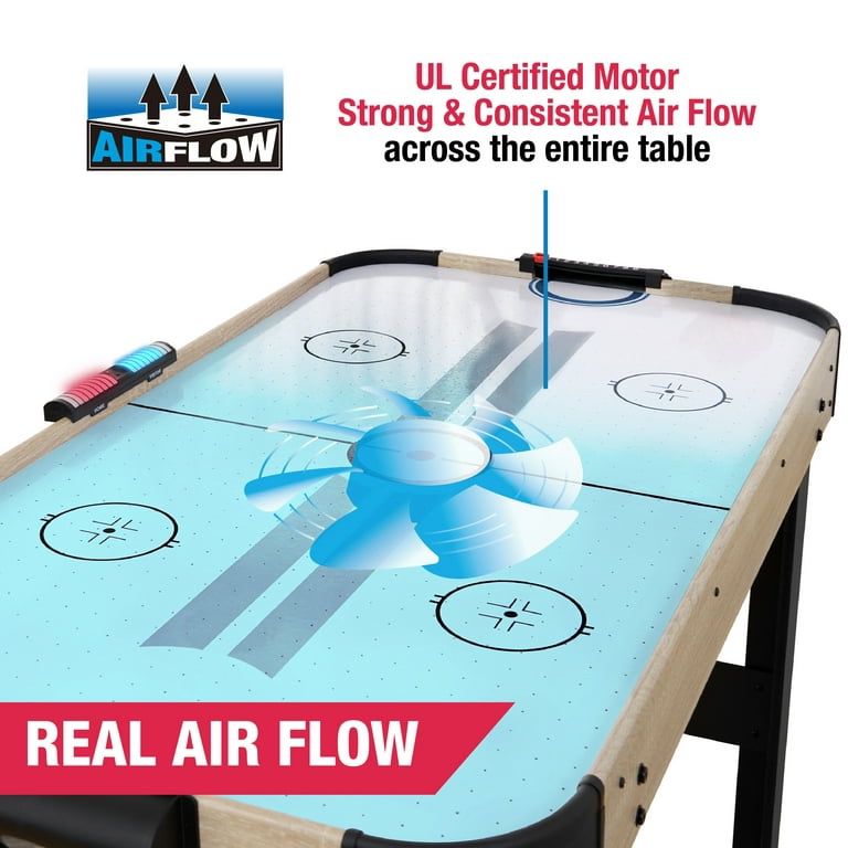 MD Sports 48" Air Powered Hockey Table, 48" x 24" x 30"